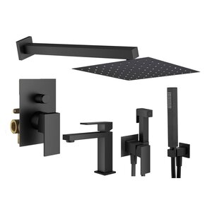 Изображение товара Комплект смесителей Plumberia Selection Tag KITZTG15NO53, цвет черный матовый