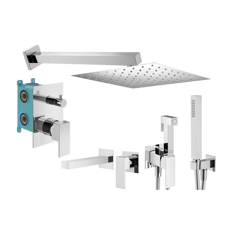 Изображение товара Комплект смесителей Plumberia Selection для раковины и душа, хром Изображение товара Комплект смесителей Plumberia Selection для раковины и душа, хром