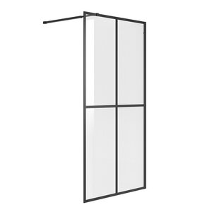 Изображение товара Душевая стенка Niagara Nova NG-686-12BLACK 120x195 см без дверей черный матовый профиль