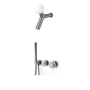 Изображение товара Душевая система Bronze De Luxe Liberty 5011GG-L, душ с лампой, цвет графит