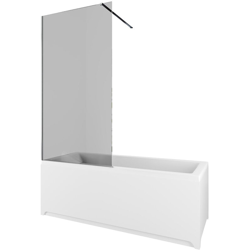 Изображение товара Шторка для ванны Allen Brau Infinity 3 80-82,5 см стекло закаленное серебро браш