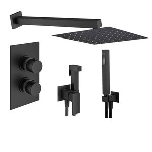 Изображение товара Комплект смесителей Plumberia Selection Tag KITZTGT18QNO, цвет черный матовый