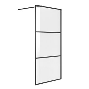 Изображение товара Душевая стенка Niagara Nova NG-688-90BLACK 90х195 см без дверей черный матовый профиль