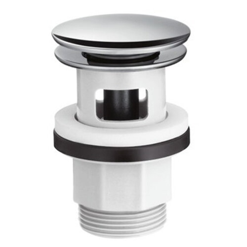 Изображение товара Донный клапан Hansgrohe 50105000 Push-open для раковины, с переливом, хром Изображение товара Донный клапан Hansgrohe 50105000 Push-open для раковины, с переливом, хром