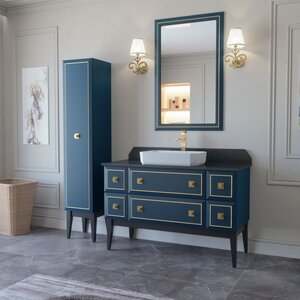 Изображение товара Тумба под раковину Caprigo Metropol 125 см, морская волна, патина серебро, 13716.30-061.CRM.00.20/020.05