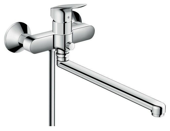 Изображение товара Смеситель для ванны и душа Hansgrohe Logis 71402000 хром однорычажный с переключателем