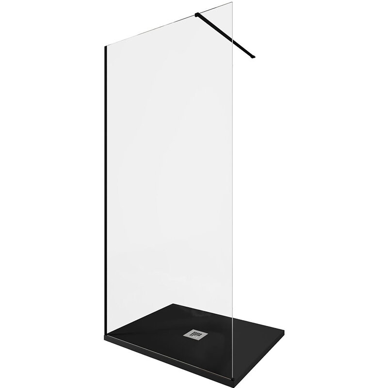 Изображение товара Душевая стенка Allen Brau Infinity 1, Walk In, 3.21015.BBA, 100 см, стекло прозрачное, профиль черный браш