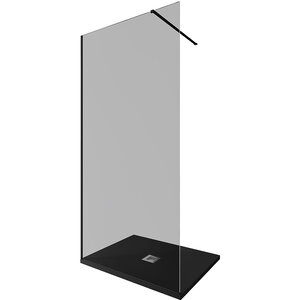 Изображение товара Душевая стенка Allen Brau Infinity 1 Walk In 1000x2000 мм тонированное стекло черный браш Германия