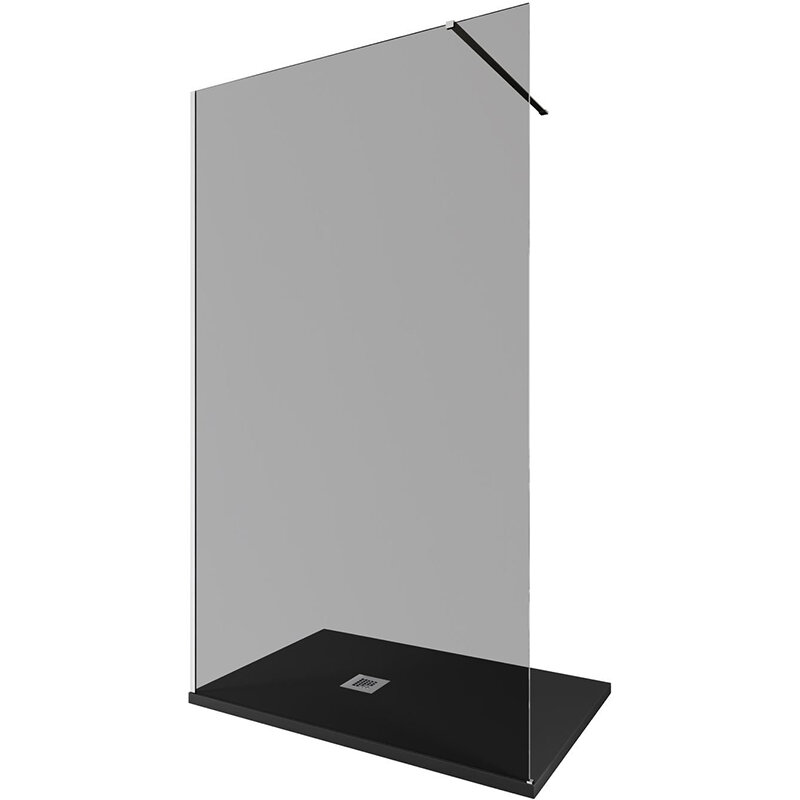 Изображение товара Душевая стенка Allen Brau Infinity 1 Walk In 120х200 см стекло тонированное серебро браш