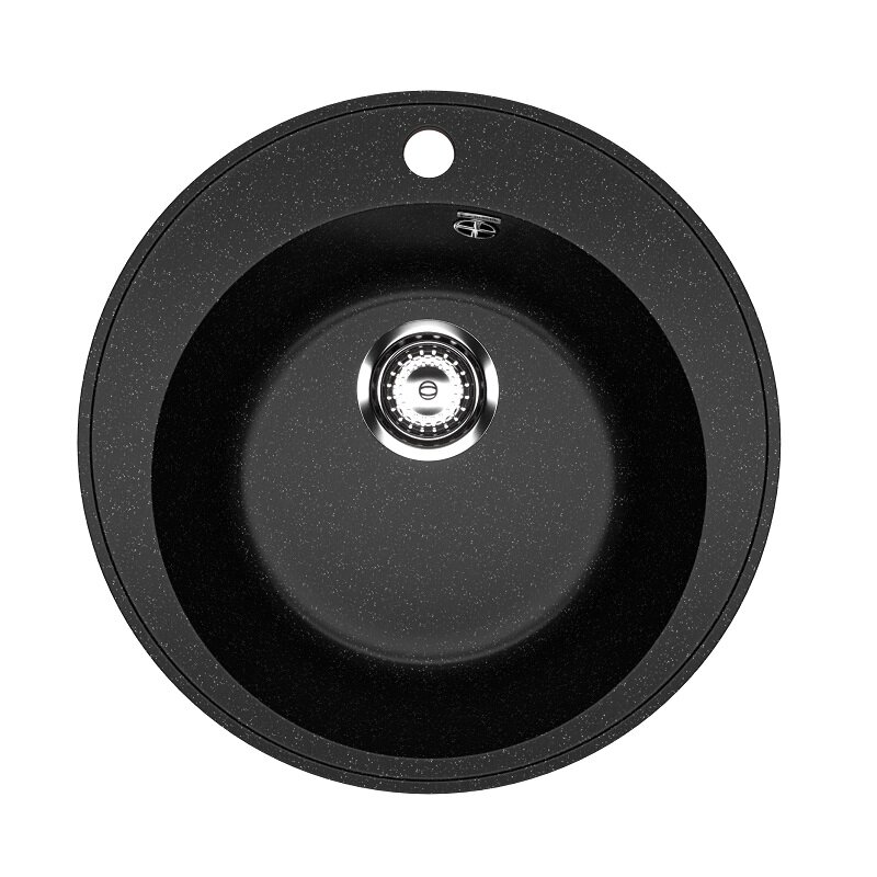Изображение товара Кухонная мойка Practik PR-M-475-004, искусственный камень, черный оникс, 47,5 см