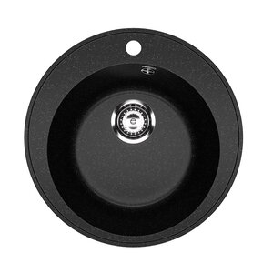 Изображение товара Кухонная мойка Practik PR-M-475-004, искусственный камень, черный оникс, 47,5 см
