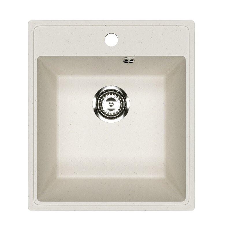 Изображение товара Кухонная мойка Practik PR-M-425-001 из искусственного камня белого цвета 42,5 см