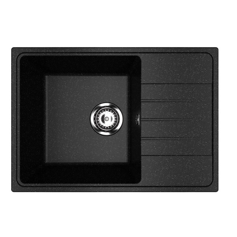 Изображение товара Кухонная мойка Practik PR-M-600-004, искусственный камень, 60 см черный оникс