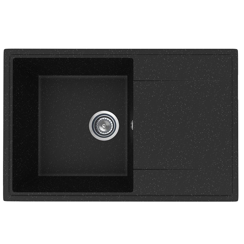 Изображение товара Кухонная мойка Practik PR-M-735-004, 73,5 см, искусственный камень, цвет черный оникс Изображение товара Кухонная мойка Practik PR-M-735-004, 73,5 см, искусственный камень, цвет черный оникс