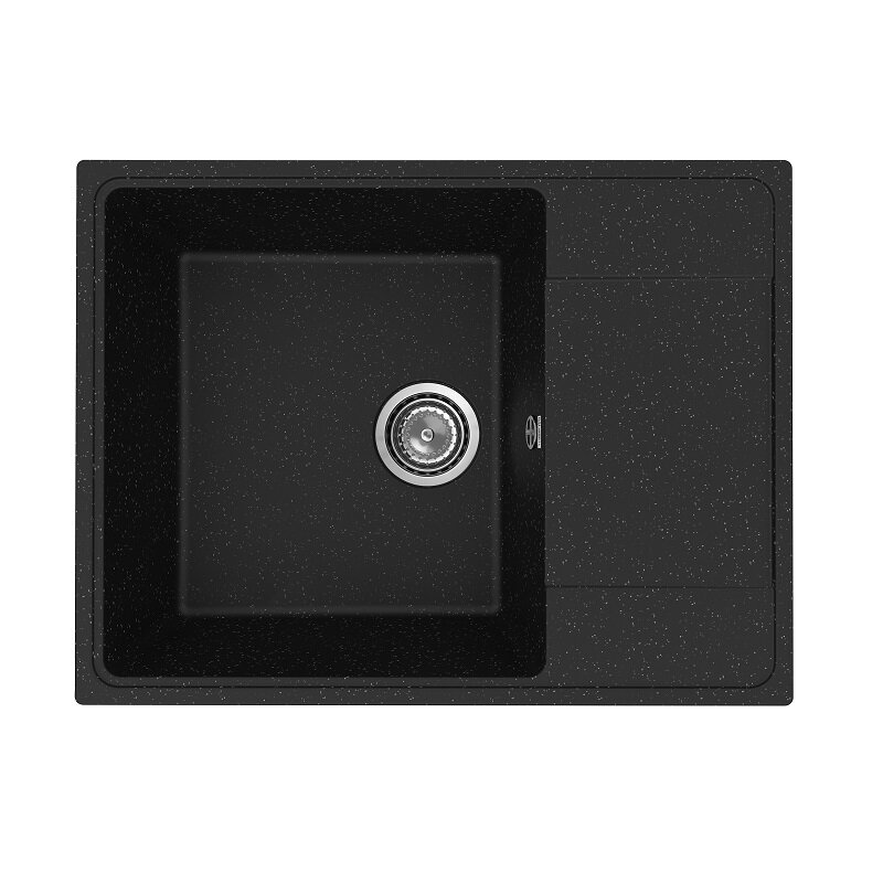 Изображение товара Кухонная мойка Practik PR-M-650-004 65 см искусственный камень черный оникс