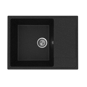 Изображение товара Кухонная мойка Practik PR-M-650-004, 65 см, искусственный камень, цвет черный оникс