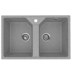 Изображение товара Кухонная мойка Practik PR-M-770-003, 77 см, искусственный камень, цвет светло-серый
