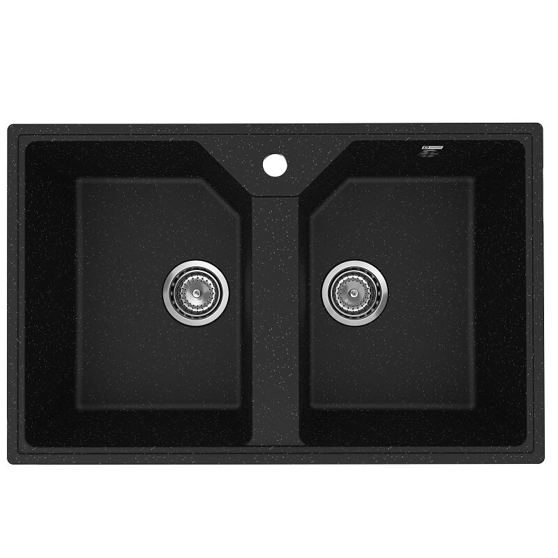 Изображение товара Кухонная мойка Practik PR-M-770-004 77 см искусственный камень черный оникс