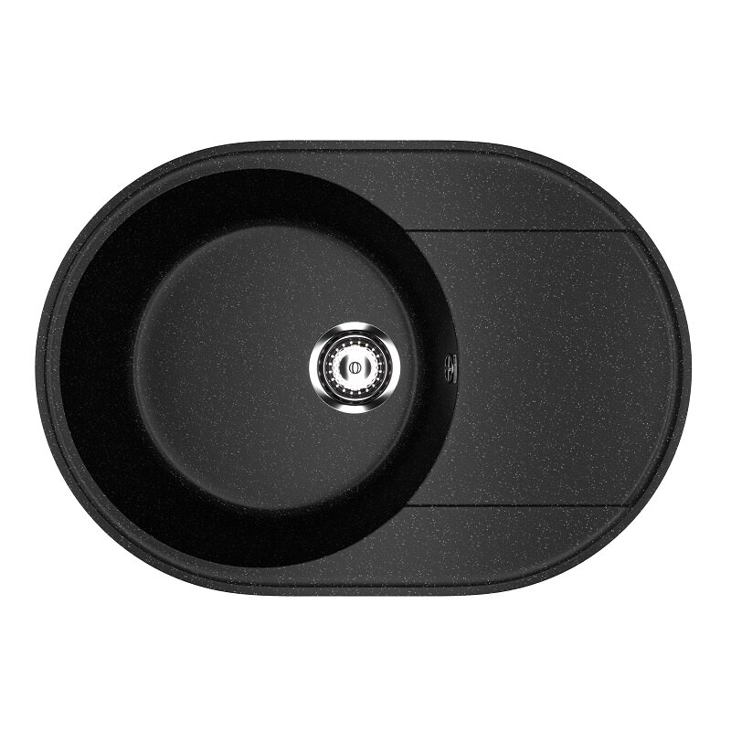 Изображение товара Кухонная мойка Practik PR-M-610-004 61 см искусственный камень черный оникс