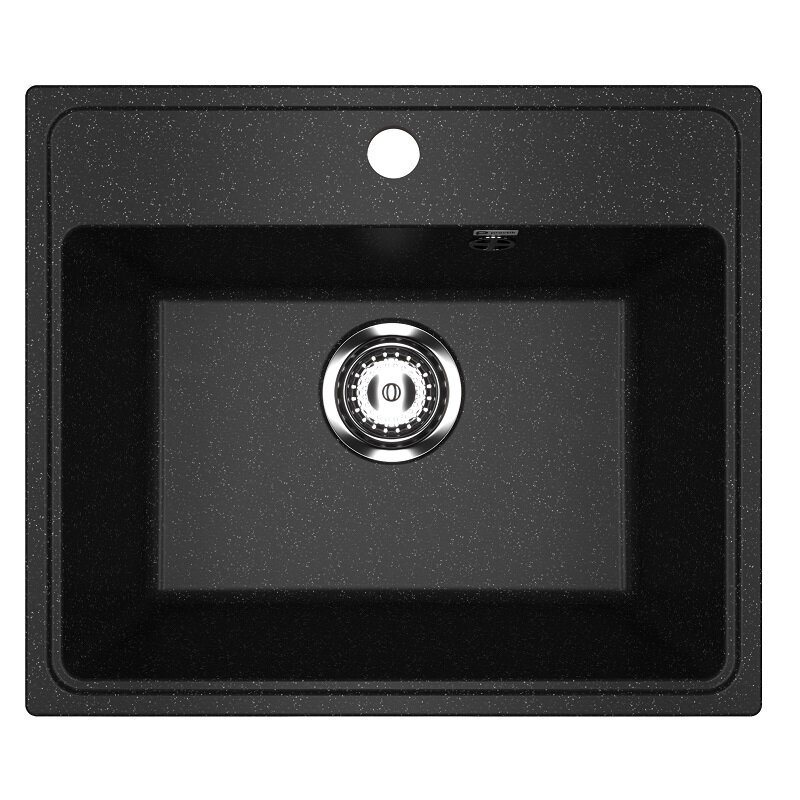 Изображение товара Кухонная мойка Practik PR-M-490-004 из искусственного камня 49 см черный оникс