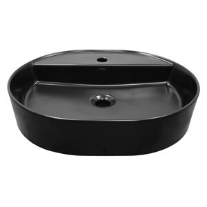 Изображение товара Накладная раковина Creo Ceramique PU4500MBK овальная черный матовый 56х45 см