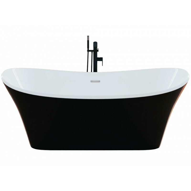 Изображение товара Акриловая ванна Frank F6104 170x75 см отдельно стоящая с белым и черным цветом