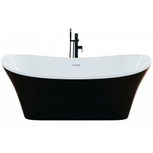 Изображение товара Акриловая ванна Frank F6104 170x75 см отдельно стоящая с белым и черным цветом