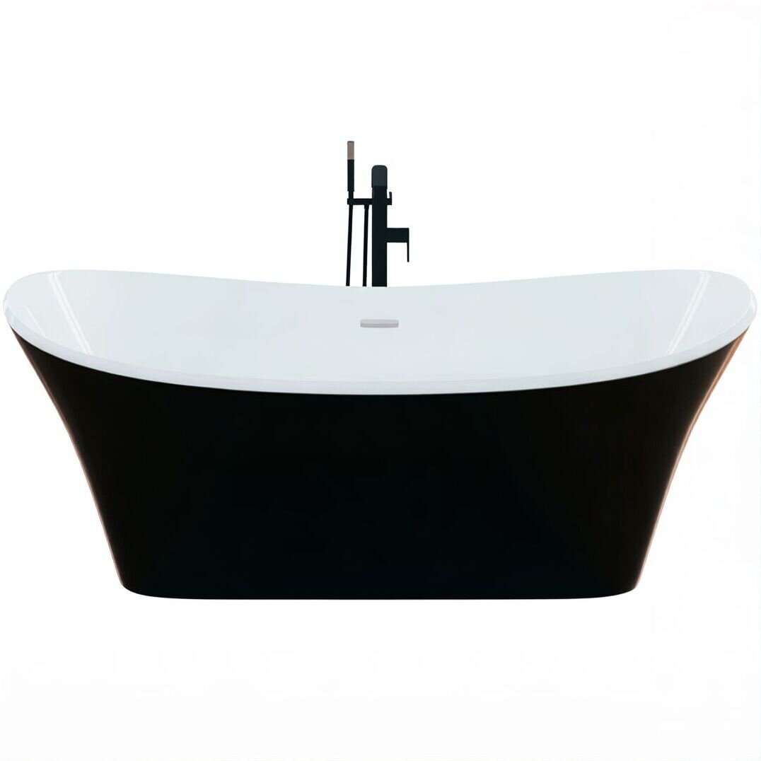 Изображение товара Ванна акриловая Frank F6104, 12516, 170 х 75 см, цвет белый/черный