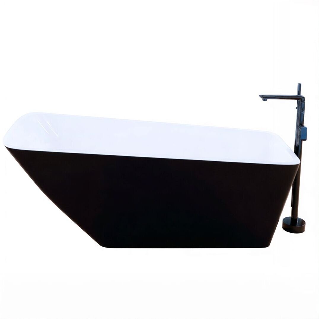 Изображение товара Ванна акриловая Frank F6106, 12518, 170 х 80 см, цвет белый/черный