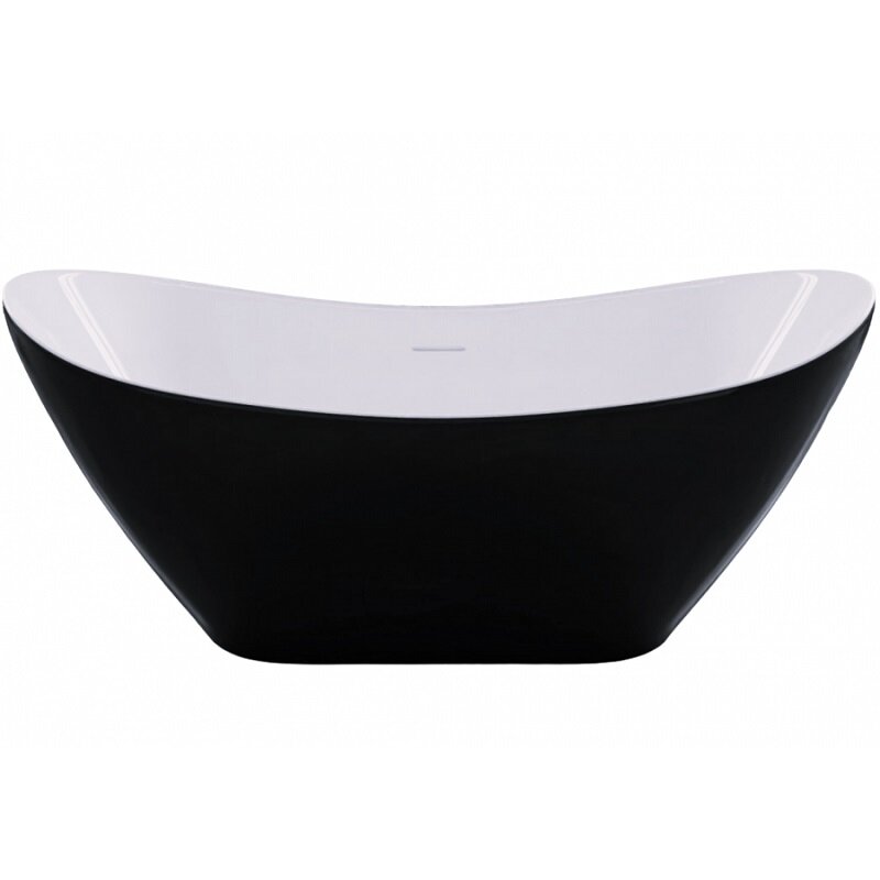 Изображение товара Акриловая ванна Frank F6107 170х75 см белый черный современный дизайн