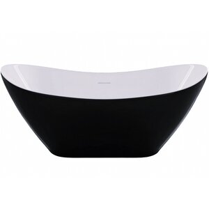 Изображение товара Акриловая ванна Frank F6107 170х75 см белый черный современный дизайн