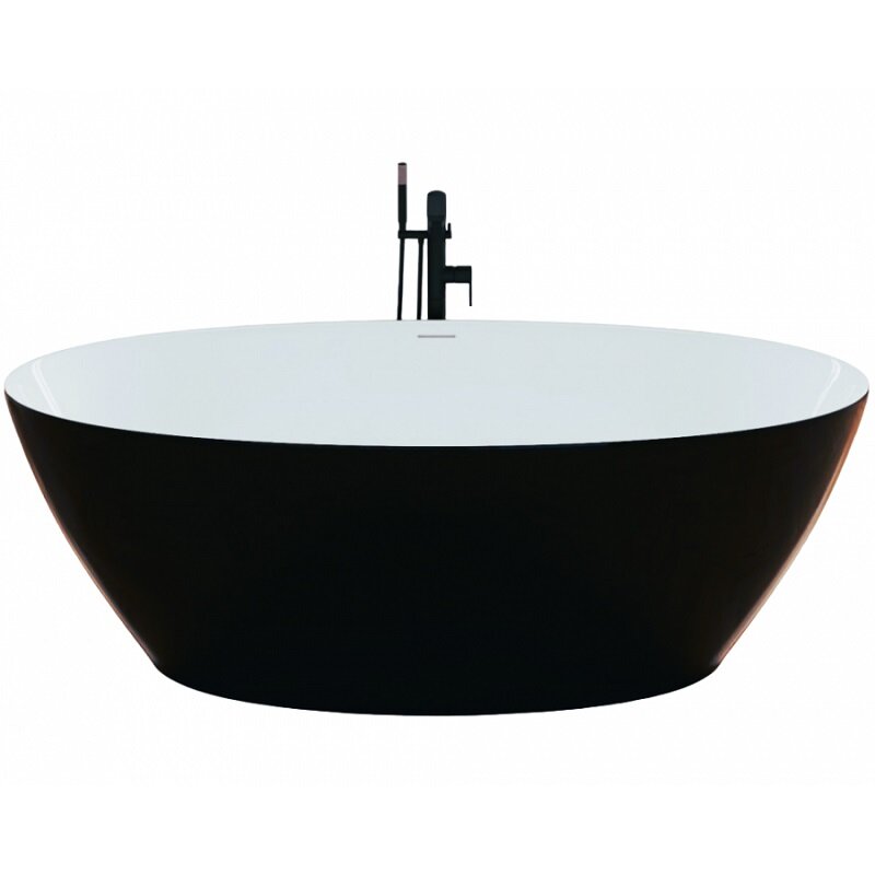 Изображение товара Ванна акриловая Frank F6123, 12526, 170 х 80 см, цвет белый/черный