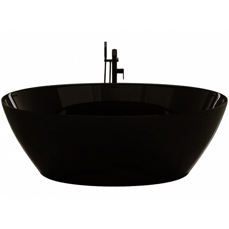 Изображение товара Отдельностоящая акриловая ванна Frank F6123 170x80 см черная для стильной ванной комнаты