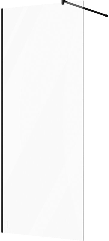 Изображение товара Душевая стенка Stworki Берген MV-BE-90-BL 90х220 см стекло прозрачное черный матовый профиль