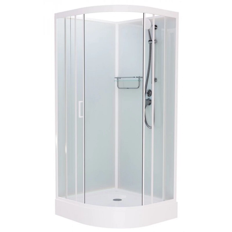 Изображение товара Душевая кабина Frank F400 М White 100x100, низкий поддон, матовые стекла