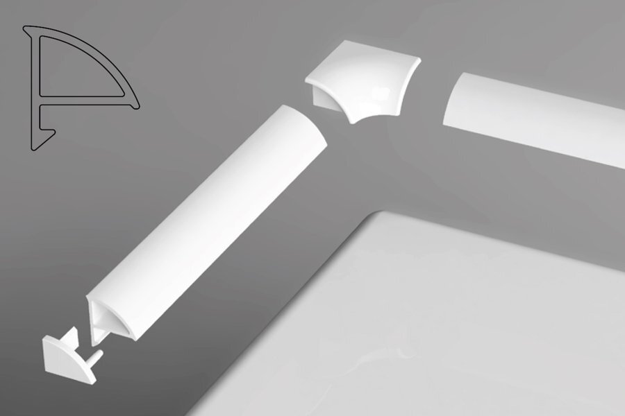 Изображение товара Комплект декоративных планок для угловых ванн Ravak тип 6 белый