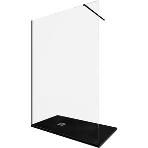 Изображение товара Душевая стенка Allen Brau Infinity 1 Walk In 140 см стекло прозрачное профиль черный браш