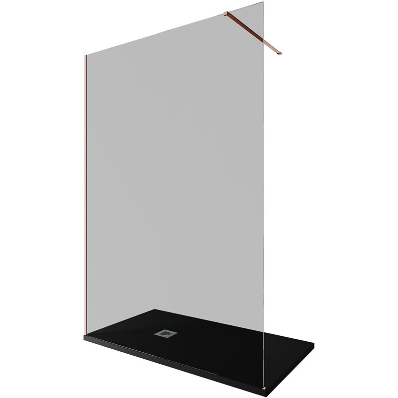 Изображение товара Душевая стенка Allen Brau Infinity 1 Walk In 140x200 см стекло тонированное Медь браш