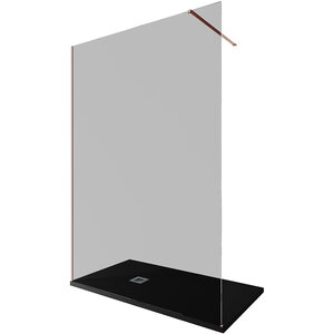 Изображение товара Душевая стенка Allen Brau Infinity 1 Walk In 140x200 см стекло тонированное Медь браш