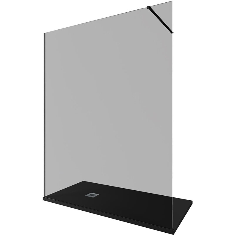 Изображение товара Душевая стенка Allen Brau Infinity 1 Walk In 160 см стекло тонированное черный браш Германия