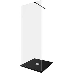 Изображение товара Душевая стенка Allen Brau Infinity 1 Walk In 80 см стекло прозрачное профиль черный браш Германия