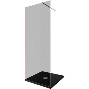 Изображение товара Душевая стенка Allen Brau Infinity 1 Walk In 80 см стекло тонированное профиль медь