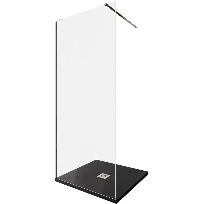 Изображение товара Душевая стенка Allen Brau Infinity 1, Walk In, 3.21007.BA, 90 см, стекло прозрачное, профиль серебро браш