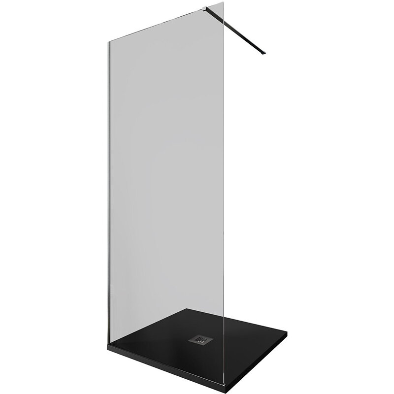 Изображение товара Душевая стенка Allen Brau Infinity 1, Walk In, 3.21008.BA.T, 90 см, стекло тонированное, профиль серебро браш
