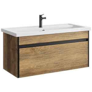 Изображение товара Подвесная тумба под раковину Aqwella Urban URB0110DB, 100 см дуб балтийский