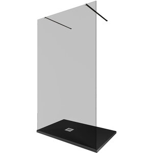 Изображение товара Душевая стенка Allen Brau Infinity 2, Walk In, 3.21044.BA.T, 120 см, стекло тонированное, профиль серебро браш
