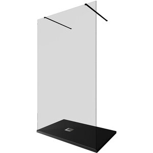 Изображение товара Душевая стенка Allen Brau Infinity 2, Walk In, 3.21046.BBA.T, 120 см, стекло тонированное, профиль черный браш