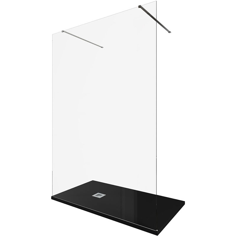 Изображение товара Душевая стенка Allen Brau Infinity 2, Walk In, 3.21049.BA, 140 см, стекло прозрачное, профиль серебро браш