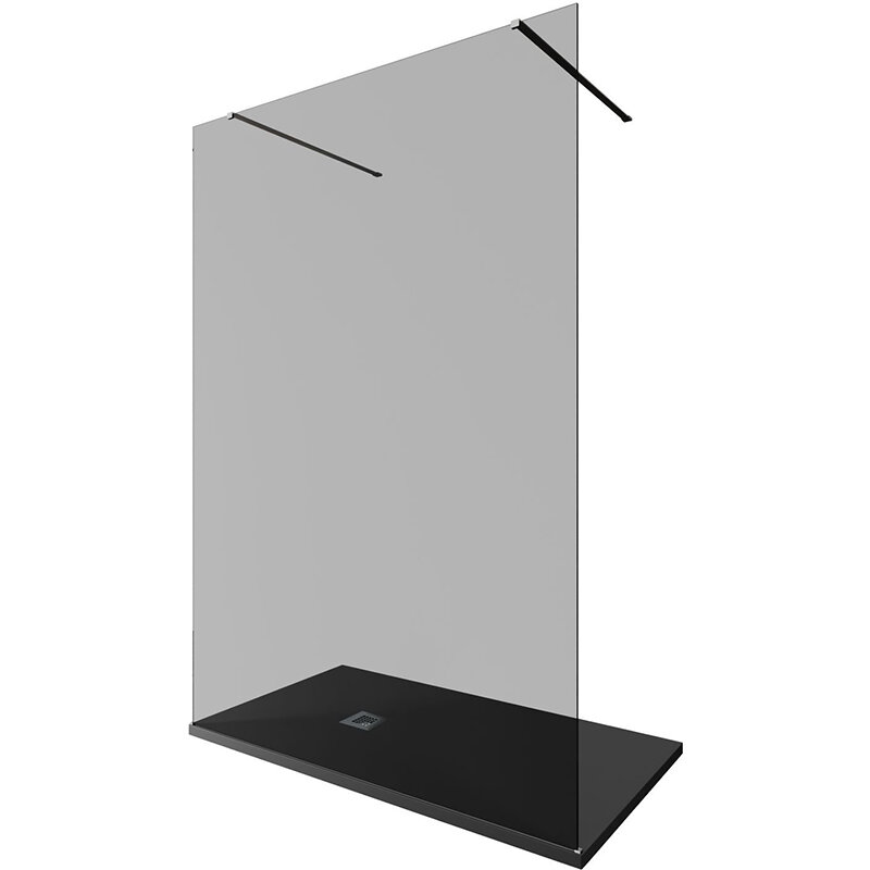 Изображение товара Душевая стенка Allen Brau Infinity 2 Walk-In 140 см с тонированным стеклом и серебро браш профилем