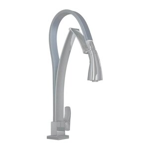 Изображение товара Смеситель Paini Hybrid HKPA557TKESPO, для кухонной мойки, гибкий излив, цвет серый (выставочный образец, отсутствует упаковка)